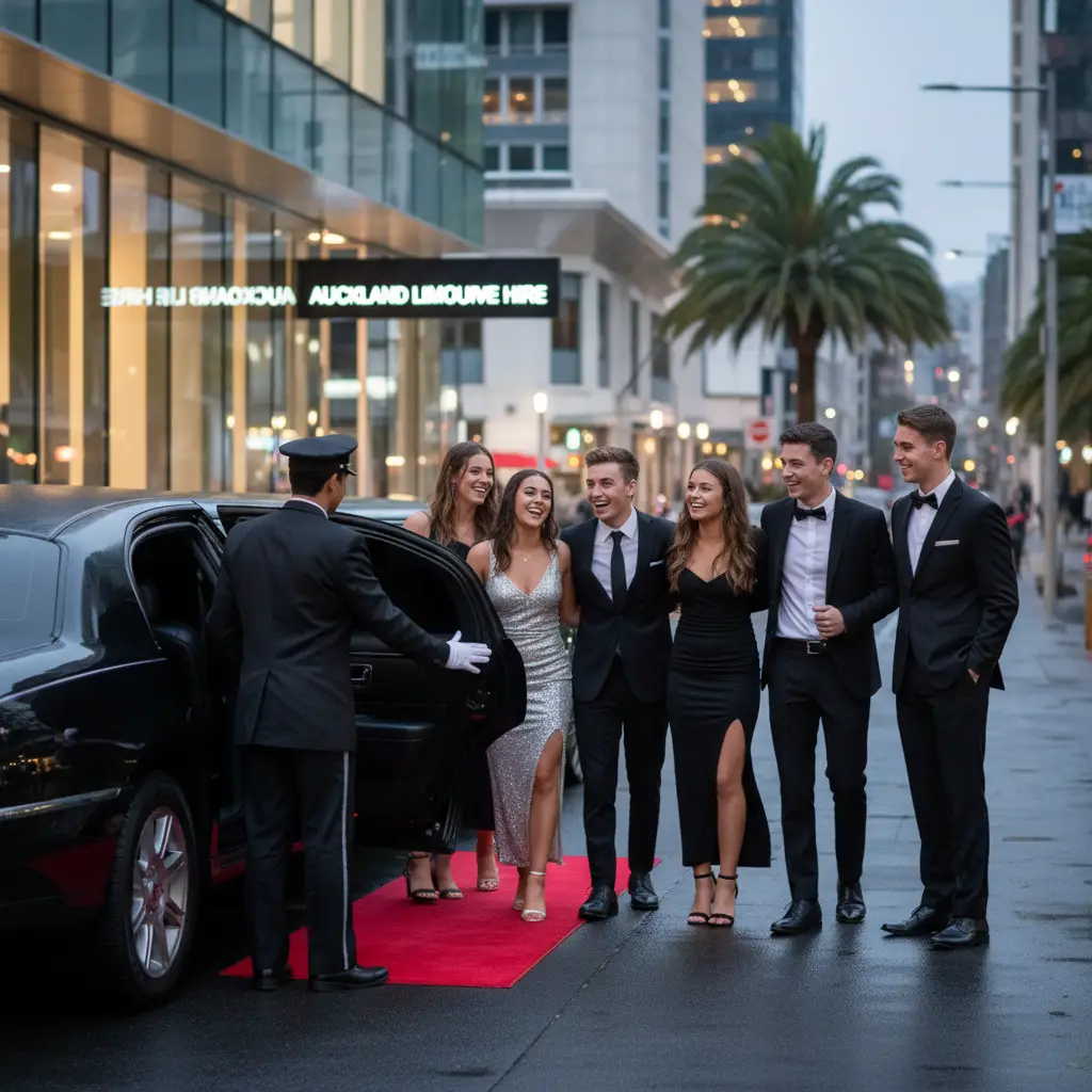 Professional chauffeur service for West Auckland school ball limos