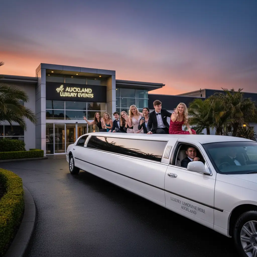 Luxury group school ball transport Manukau limousine
