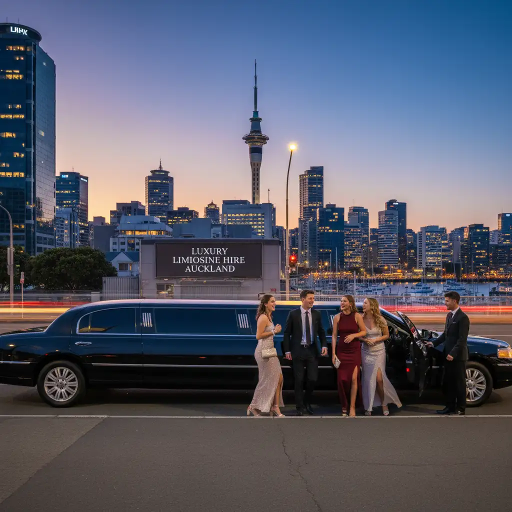 Luxury limousine hire for school ball transport in Auckland