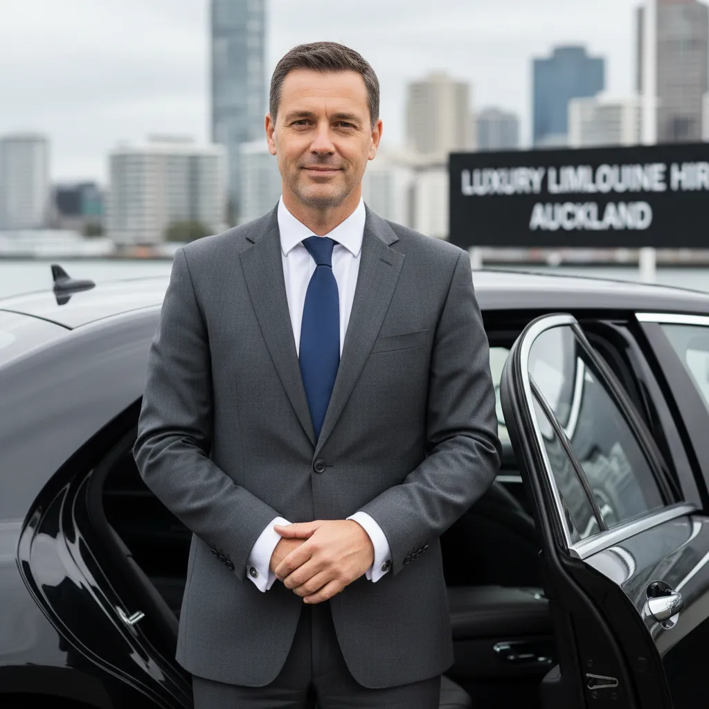Professional corporate airport chauffeur AKL driver in uniform