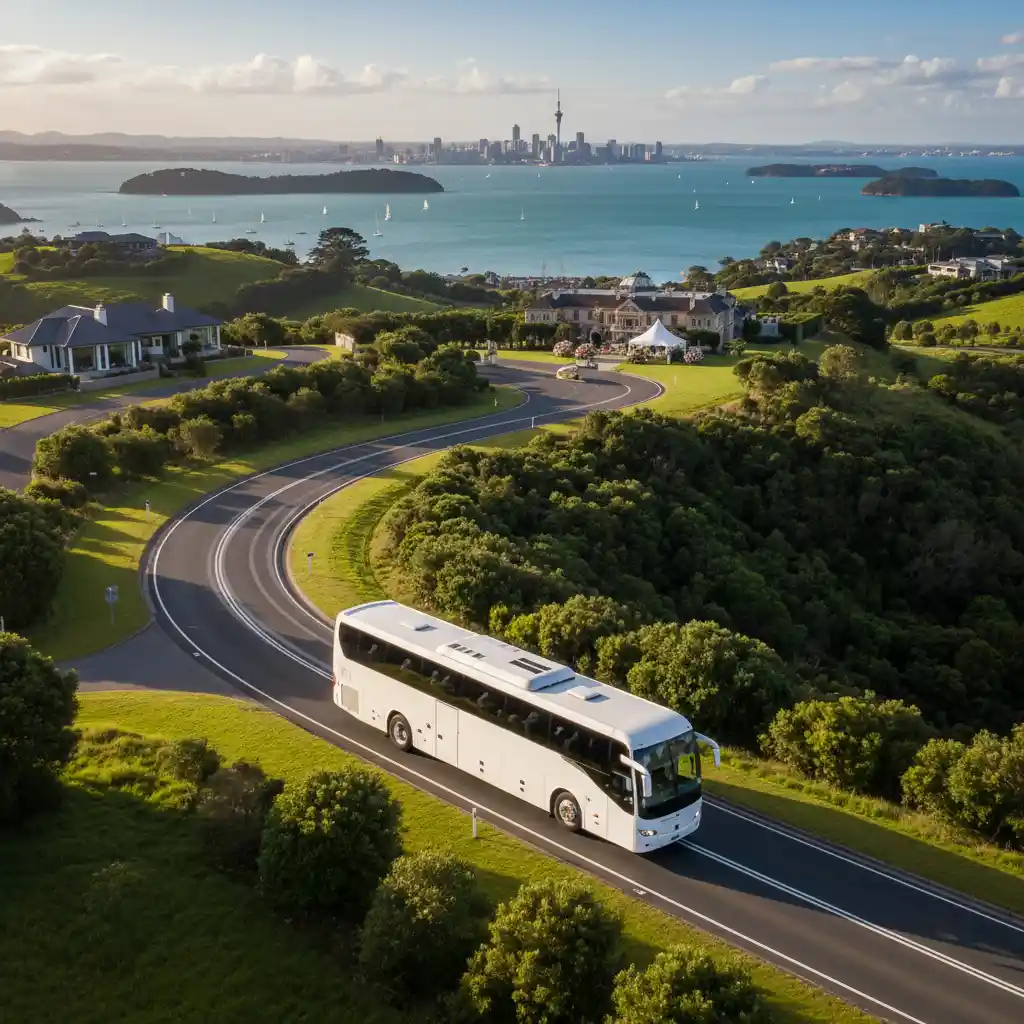Wedding guests traveling between multiple Auckland venues