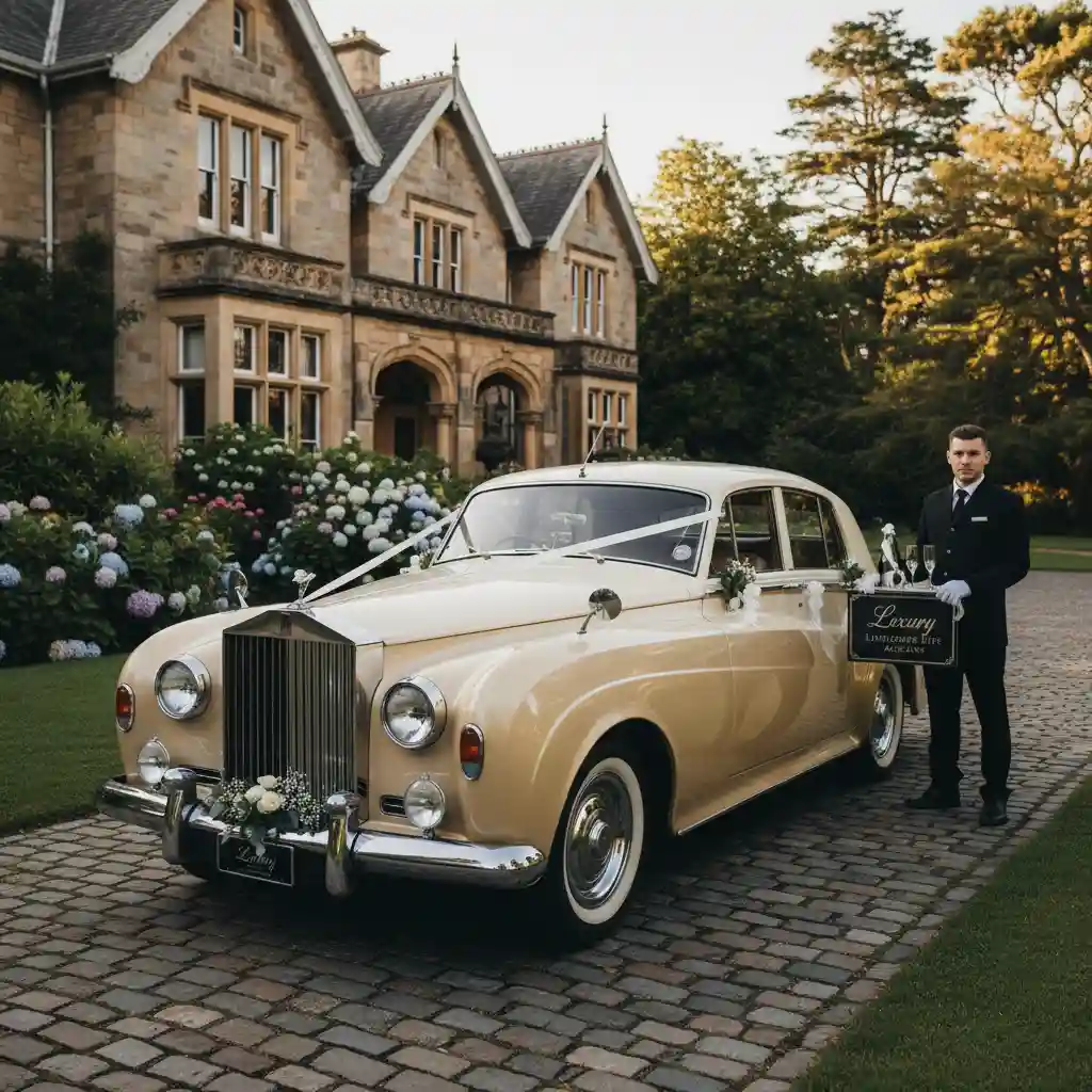 Vintage wedding car North Shore Auckland